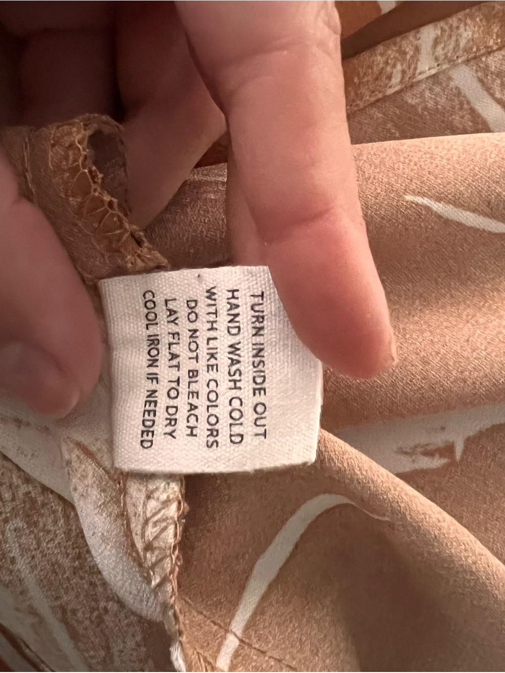 Rust colored Tie-Front Slip Dress in Rust/White - Picture 6 of 6